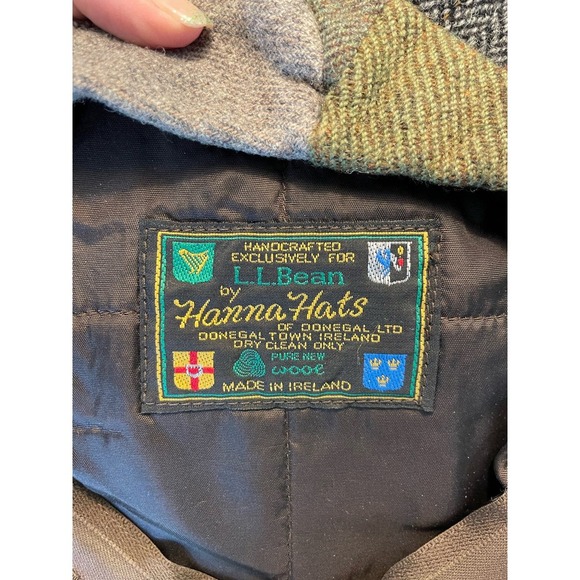 Vintage Patchwork L.L. Bean Hanna Hats 100% Irish Wool Flat Cap - Picture 3 of 4